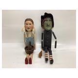 WIZARD OF OZ FOLK ART DOROTHY AND WICKED WITCH