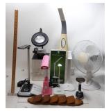 7 Versatile Lamps, Fan And Stationery Tools.