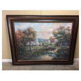 LARGE CARL VALENTE PRINT TRANSFER OF VERMONTS