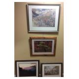 (4) ASSORTED ART, WATERCOLOR BY STEPHEN HUDSON