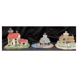 (3) DANBURY MINT MINI LIGHTHOUSE FIGURINES