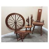 Rare Walnut Rick Reeves Spinning Wheel