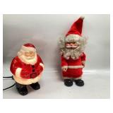 Vtg blow-mold illuminated Santa Claus lamp