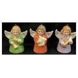 SET OF 3 GOEBEL ANGEL BELL ORNAMENTS, 1977,