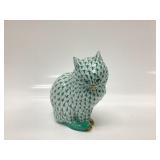 Herend Hand Painted seated Cat Porcelain