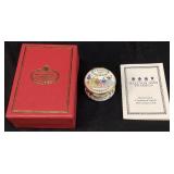 HALCYON DAYS CHRISTMAS 1987 ENAMEL TRINKET BOX