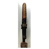 AFRICAN WOOD CARVED FIGURINE, 23in H