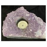 NATURAL AMETHYST QUARTZ CRYSTAL CLUSTER VOTIVE