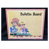 1970s RAGGEDY ANN & ANDY BULLETIN BOARD, 14in W