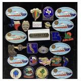 (26) ASSORTED PINS, TEXAS, ALBUQUERQUE, DISTRICT