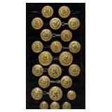 (23) U.S. NAVY COAT BUTTONS