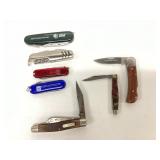 7 Vtg Knives vintage Old Timer, Swiss and