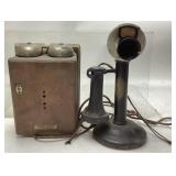 WESTERN ELECTRIC CANDLESTICK WALL MOUNT PHONE,