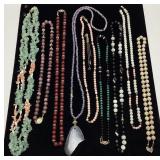 ASSORTED STONE NECKLACES, LAVENDER JADEITE