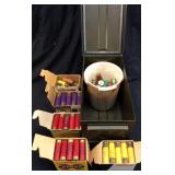 ASSORTED SHOTGUN SHELLS w ARMY AMMO BOX,