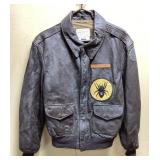 VTG. COOPER SADDLERY A-2 LEATHER FLIGHT JACKET,
