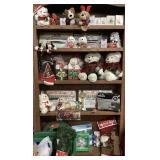 Cabinet Of Hallmark Keepsake, Garland, Lights,