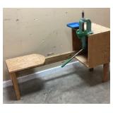 CUSTOM-BUILT WOODEN RELOADING BENCH