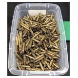 BOX OF ASSORTED BRASS RIFLE CARTRIDGE CASINGS