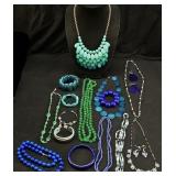 ASSORTED COSTUME JEWELRY, BUCKLE, MONET