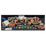 ASSORTED VTG. RUBBER & PLASTIC TOYS, WESTERN,