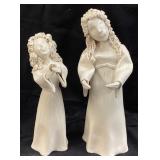 (2) SPAGHETTI HAIR MOTHER & DAUGHTER PORCELAIN