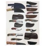 (10) Assorted Damascus Steel Full Tang Fixed