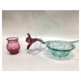 Murano Style hand blown flower with long stem and