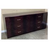BAROQUE GLOSSY VENETIAN MAHOGANY DRESSER, MADE