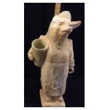 VTG. MRS. BUTTERCUP PIG CHEF PLASTER FIGURINE,