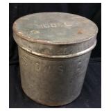 VTG. SNOWS DAIRY ICE CREAM PARLOR CONTAINER