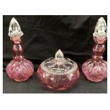 3-PIECE FENTON CRANBERRY PINK VANITY SET,
