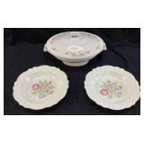 (3) HOMER LAUGHLIN DISHES, EGGSHELL GEORGIAN