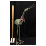 VINTAGE 34in CAST IRON CRANE/STORK OR EGRET