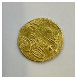 22k Ottoman Empire Gold Zeri Mahbub coin