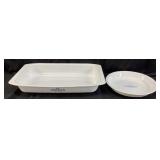 (2) VTG. CORNING WARE BLUE CORNFLOWER DISHES, OPEN