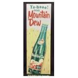 VTG. STYLE MOUNTAIN DEW METAL WALL SIGN