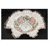 FENTON SILVER CREST MILK GLASS CHARLETON HAND