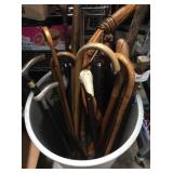 Large Group Of Walking Canes, 1 Dragon Cane W