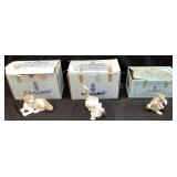 (3) LLADRO CAT FIGURINES, ATTENTIVE CAT #5112,