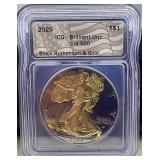 West Point Black Ruthenium and Gold Silver Eagle