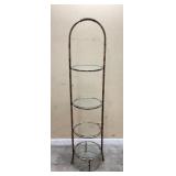5ft tall, 4 shelf curio, plant stand