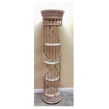 Vtg Grecian Column Spiral Staircase Plant Stand