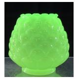 VTG. FENTON URANIUM JACQUELINE VASE w PINECONE