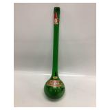 1966 green glass Chianti wine bottle from
