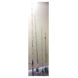 (5) VTG. MITCHELL GARCIA OPEN FACE REELS, 2 ZEBCO,