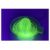 Vintage Green Uranium Glass Citrus