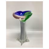 Murano art glass Jack-in-the-Pulpit vase