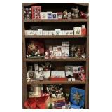 2) Cabinet of Hallmark Christmas Ornaments and