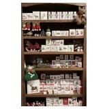 3) Cabinet of Hallmark Christmas Ornaments and